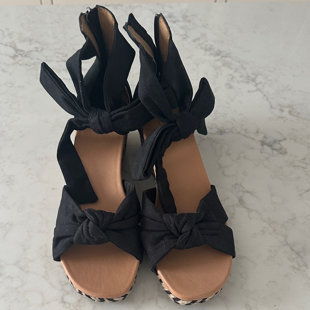 UGG Black Espadrille Sandals